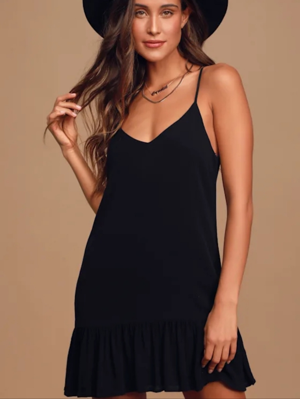 Lulus Garden Bloom Black Ruffled Shift Dress Size Small